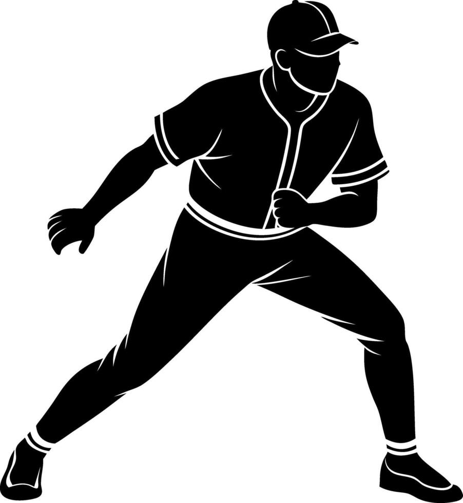 baseball play silhouette design vector