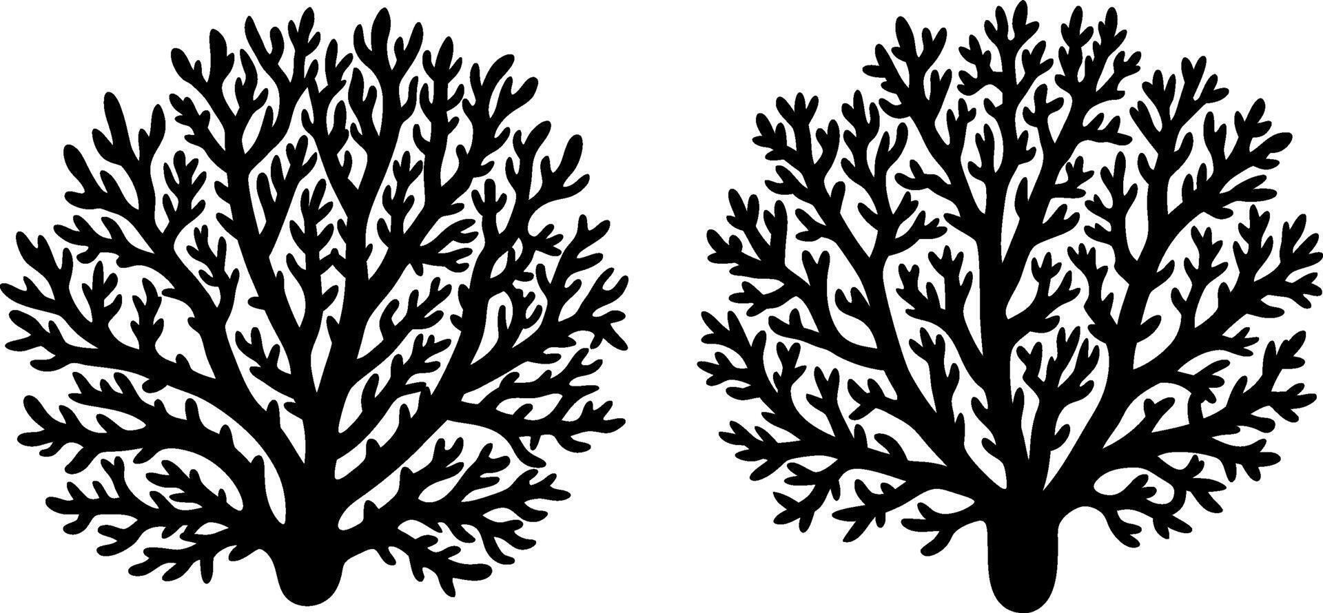 Coral silhouette design vector