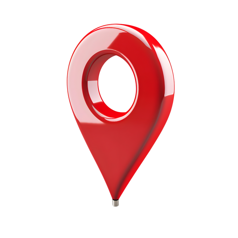 red Location Pin isolated on transparent background png