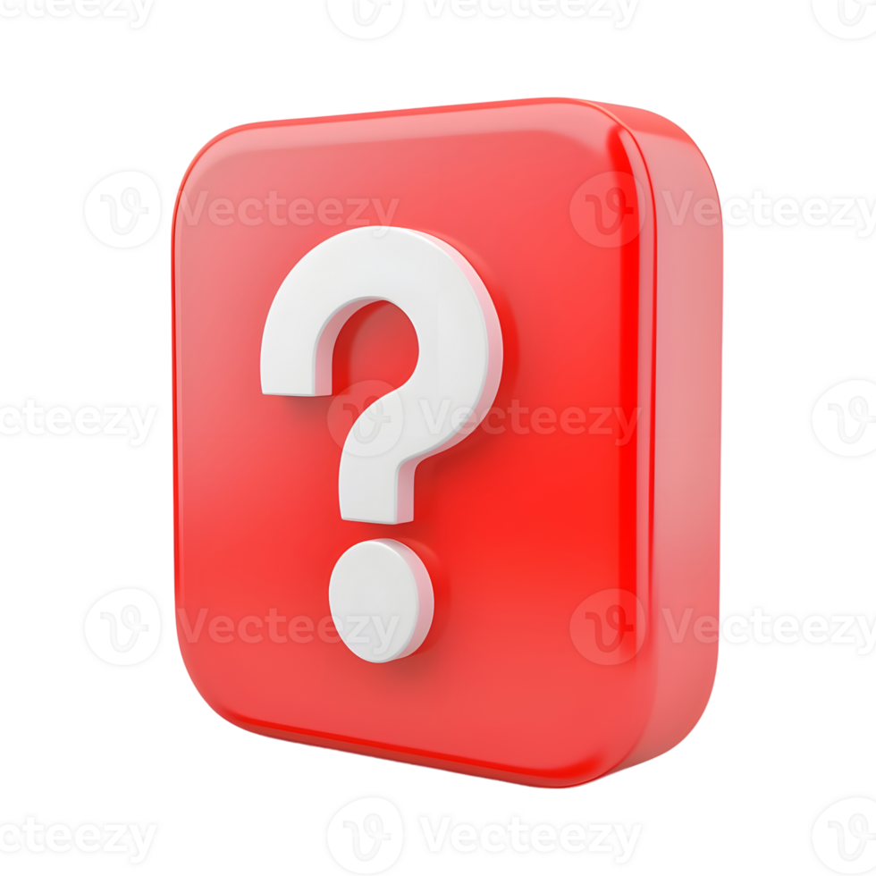 question mark Icon on transparent Background png