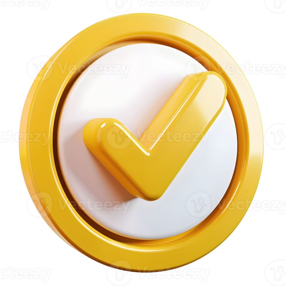 check mark Icon isolated on transparent background png