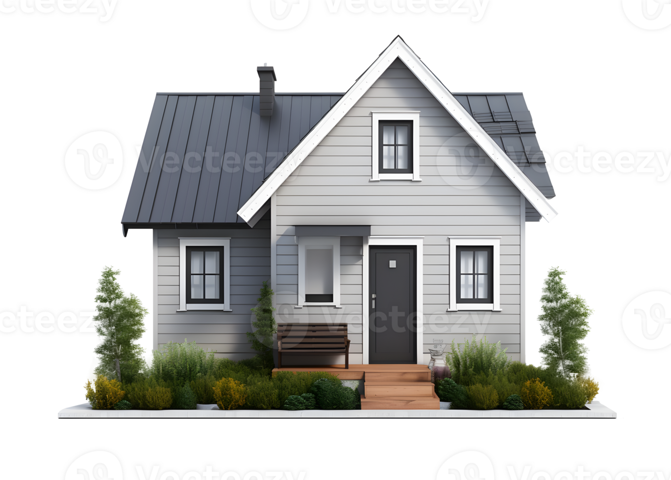 Modern house isolated on transparent background png