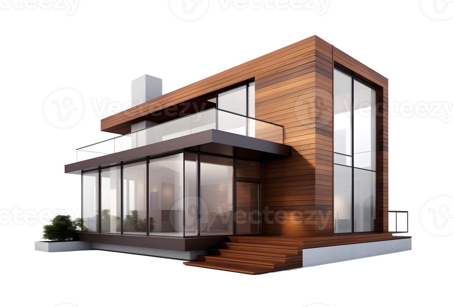 Modern house isolated on transparent background png