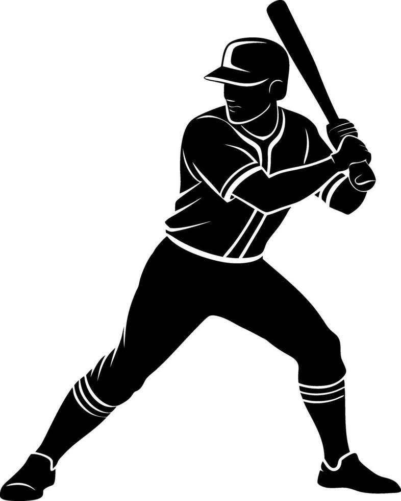 baseball play silhouette design vector