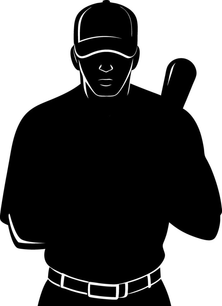 baseball play silhouette design vector
