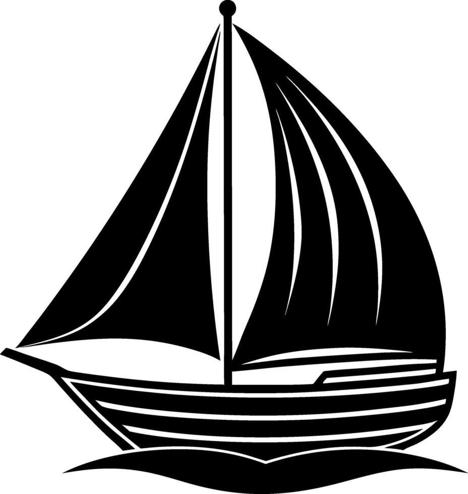Boat silhouette design vector