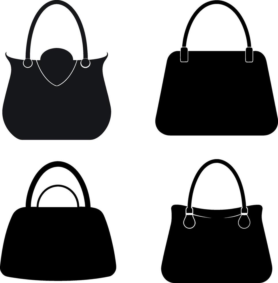 Handbag silhouette art vector