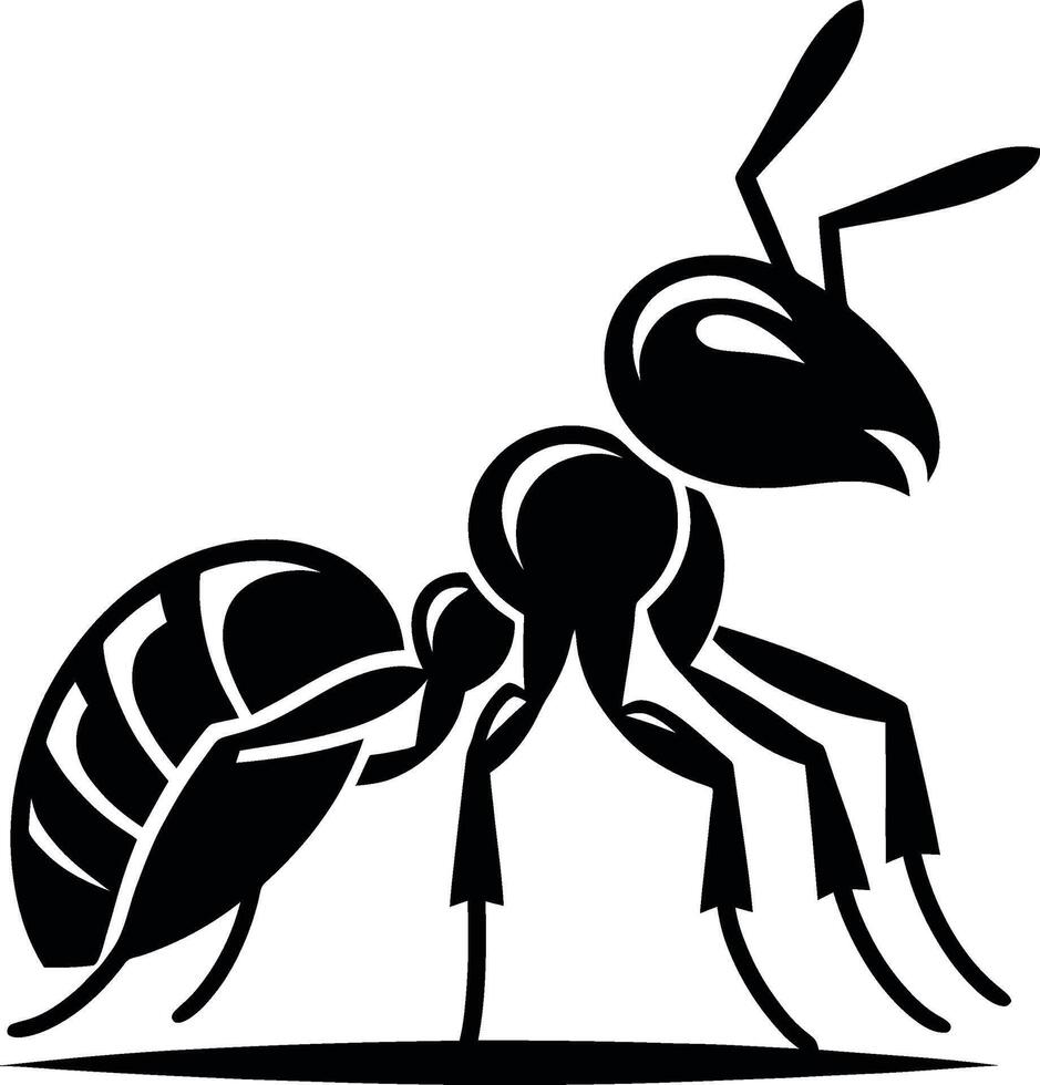 Ant silhouette art vector