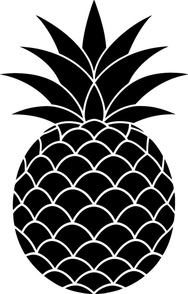 picture of pineapple silhouette vector