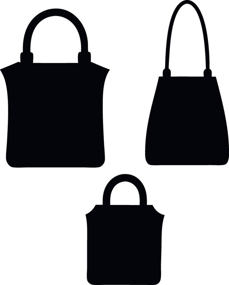 Handbag silhouette art vector