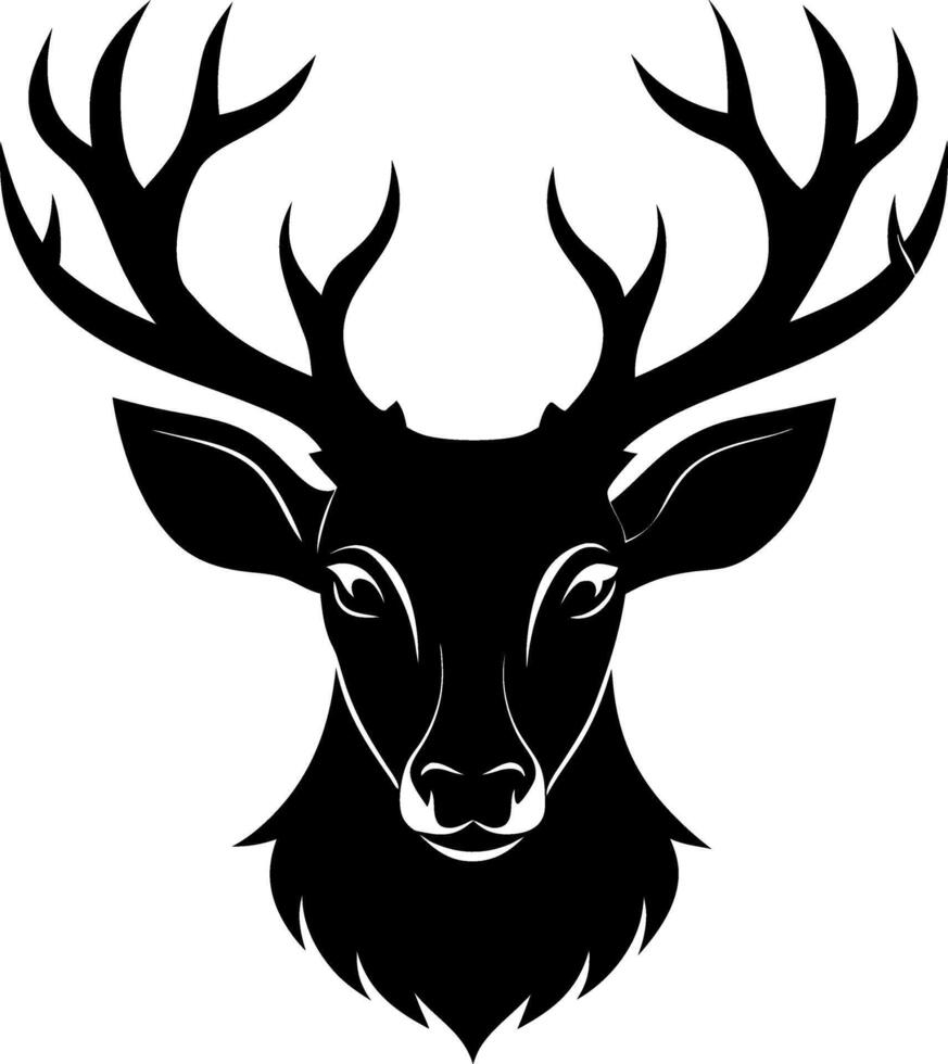 deer head silhouette design vector