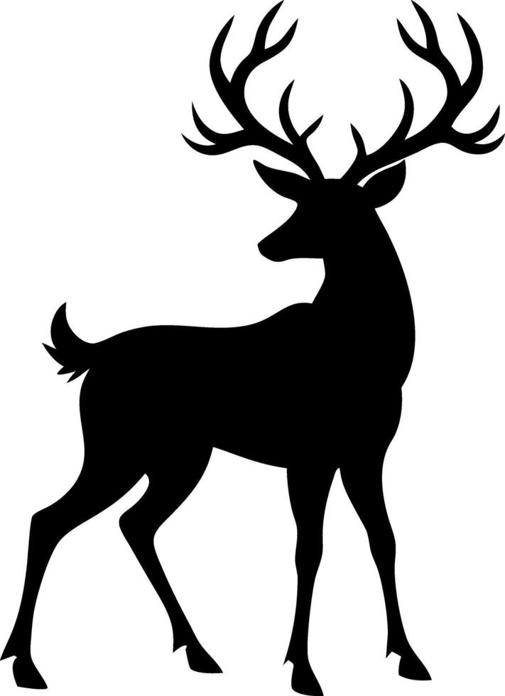 deer head silhouette design vector