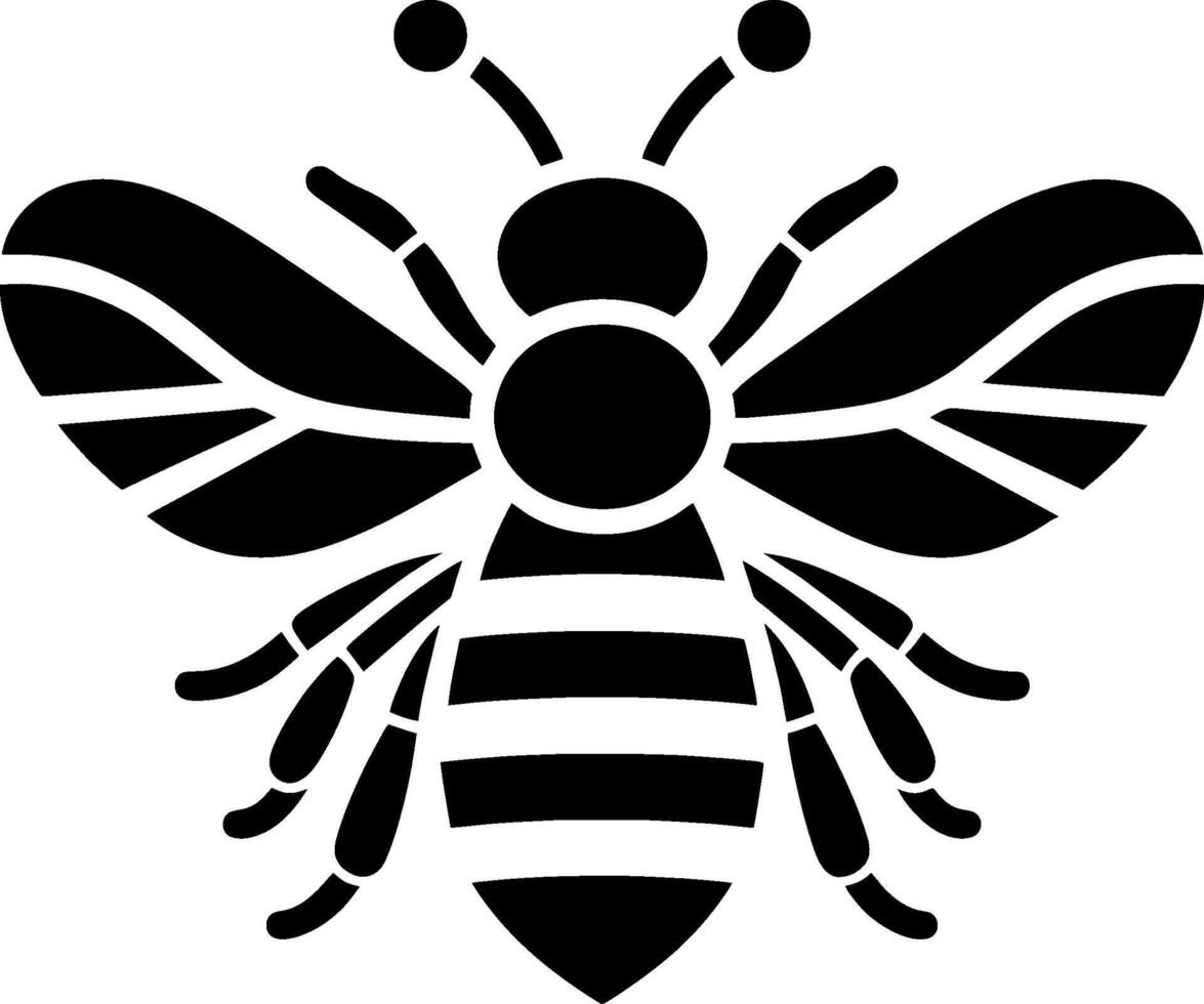 bee silhouette design vector