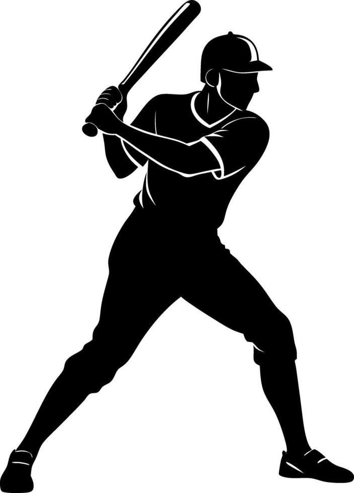 baseball play silhouette design vector