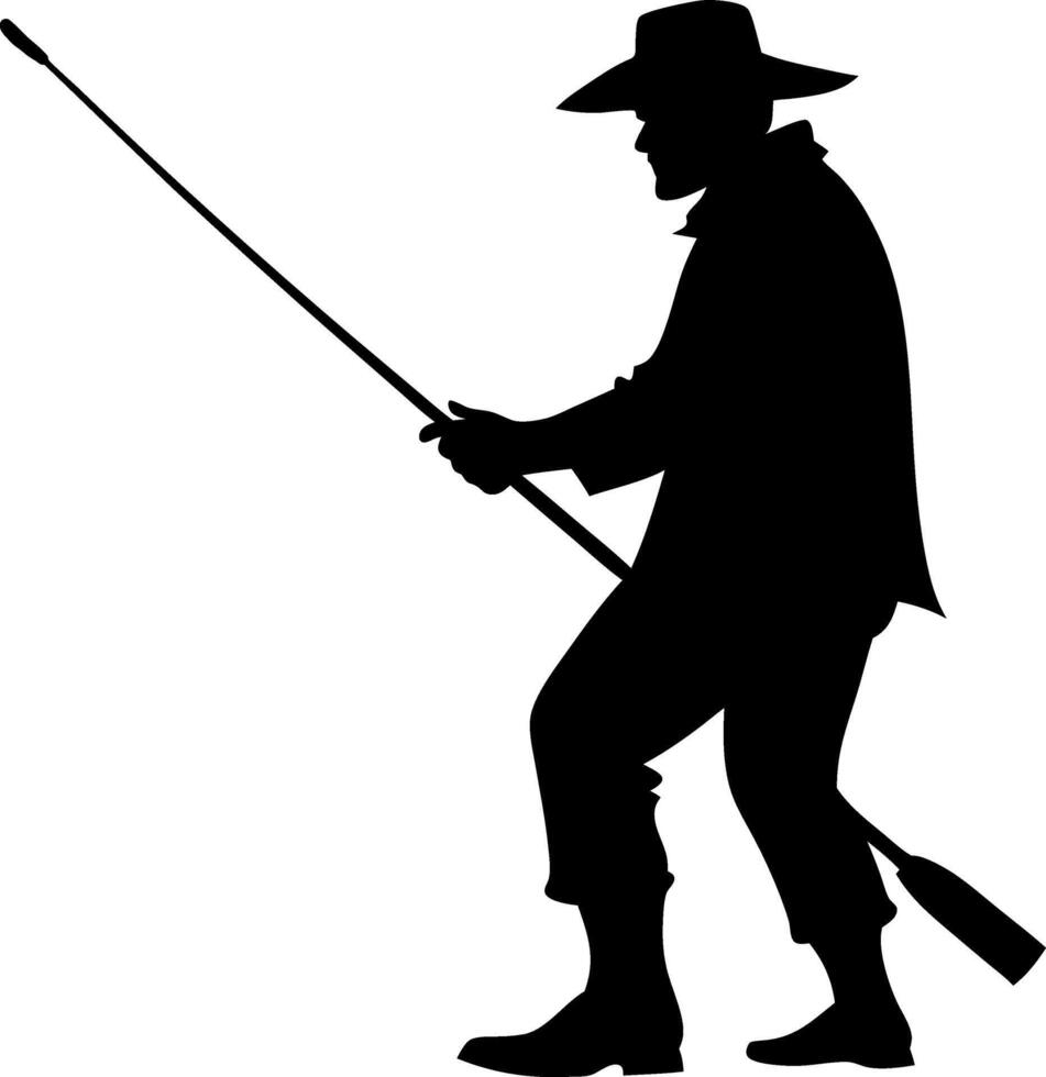 fisherman silhouette design vector