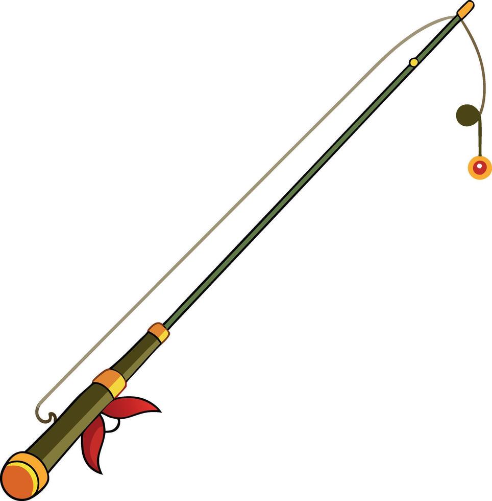 fisher rod sticker vector