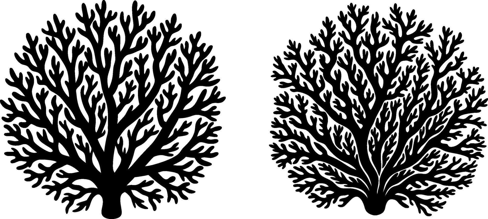 Coral silhouette design vector