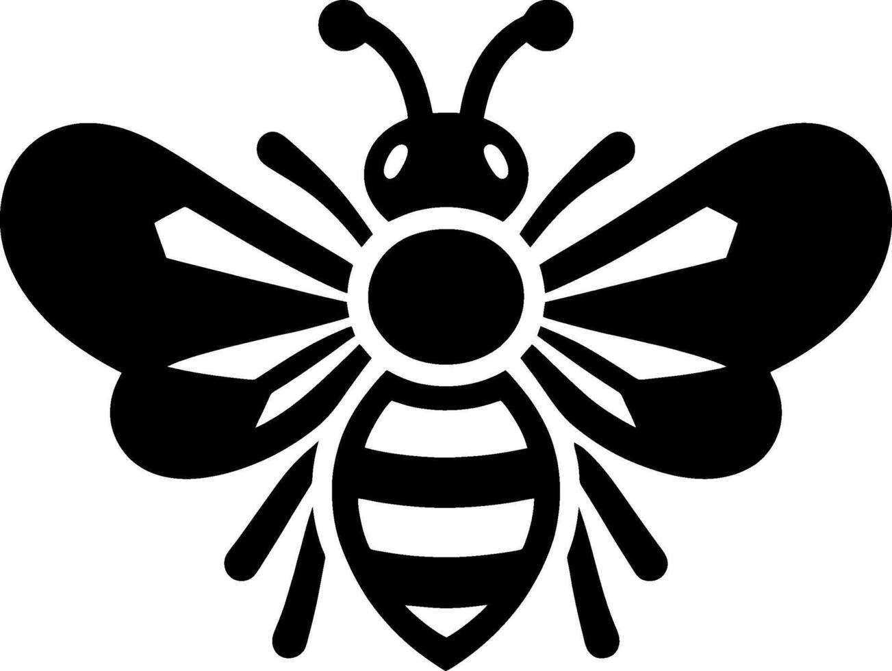 bee silhouette design vector