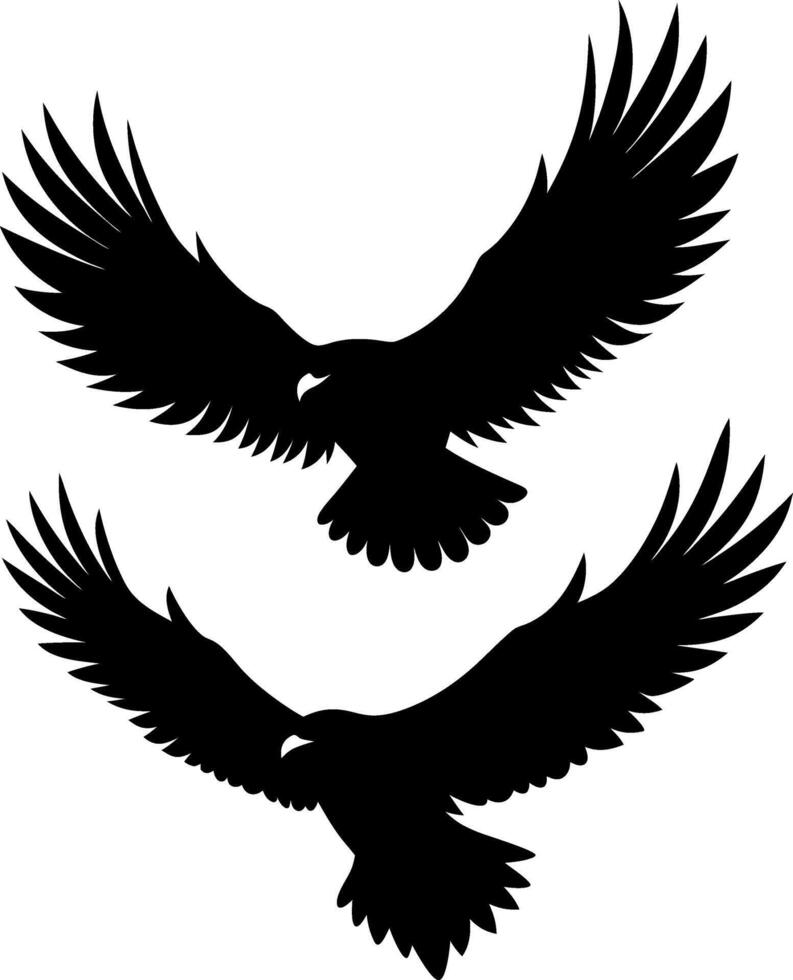Eagle silhouette art vector