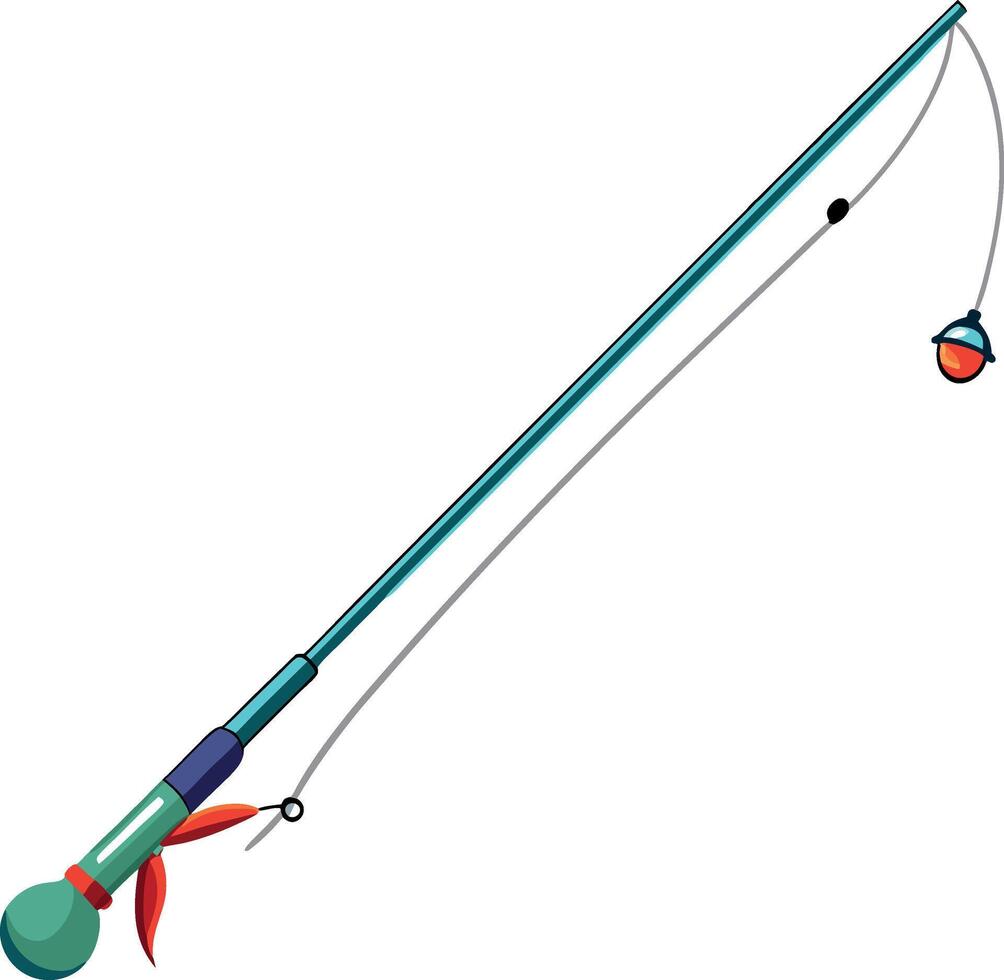 fisher rod sticker vector