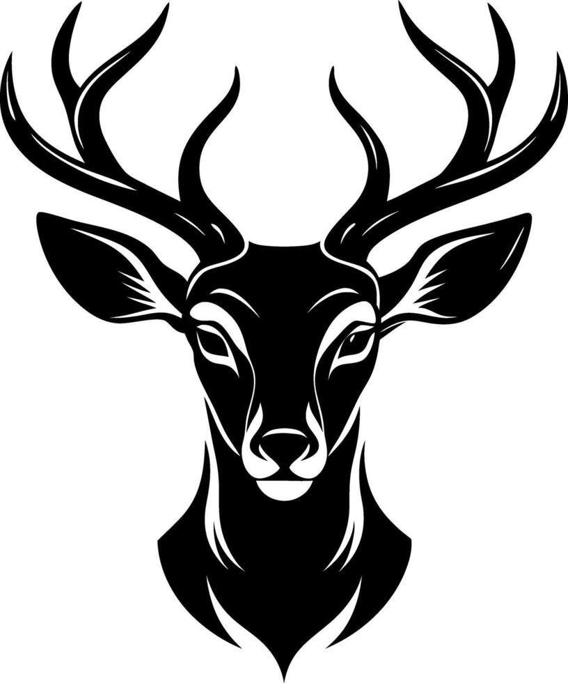 deer head silhouette design vector