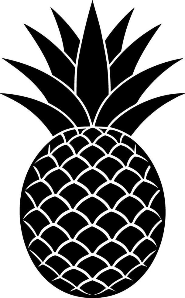 picture of pineapple silhouette vector