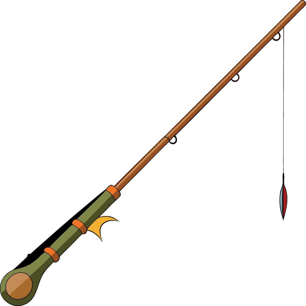 fisher rod sticker vector