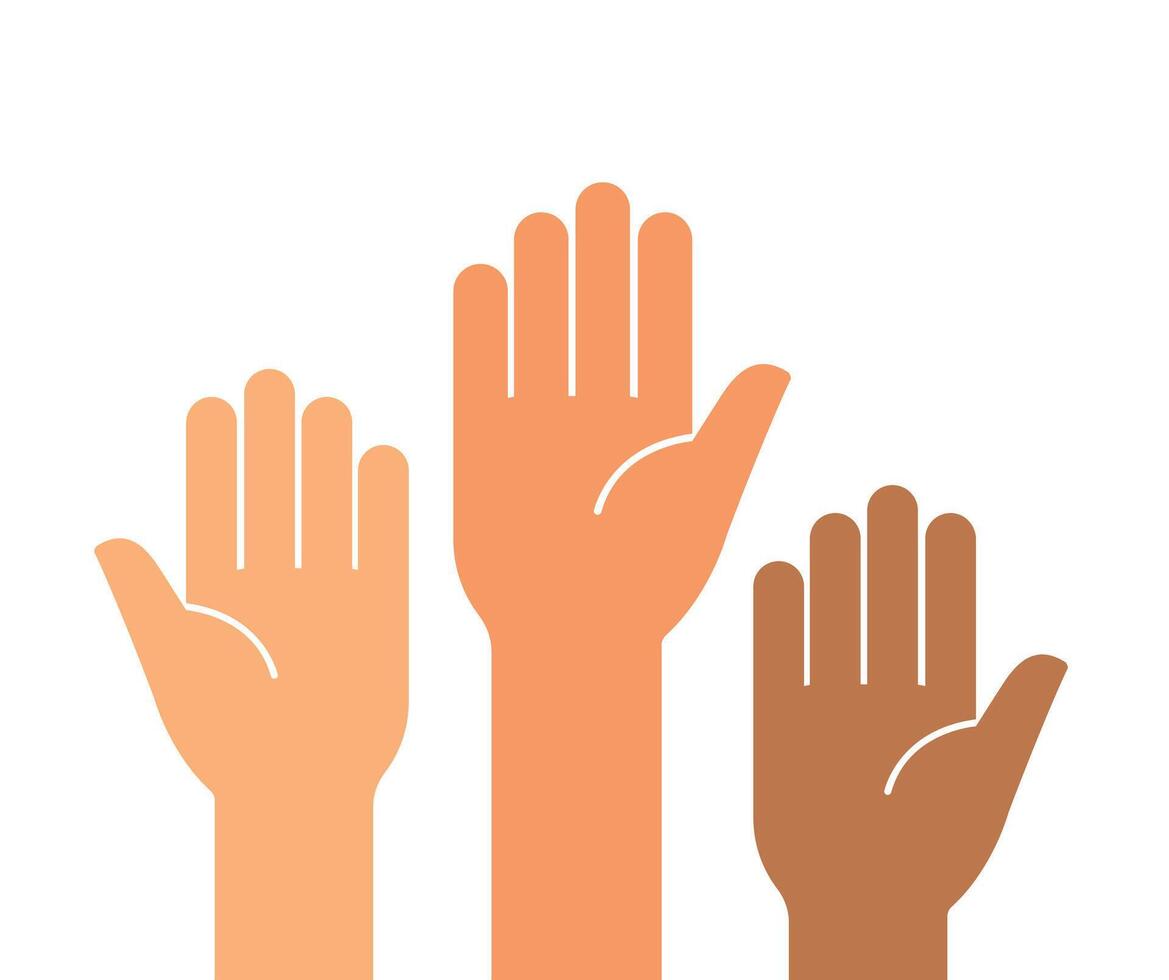 hands up icon vector
