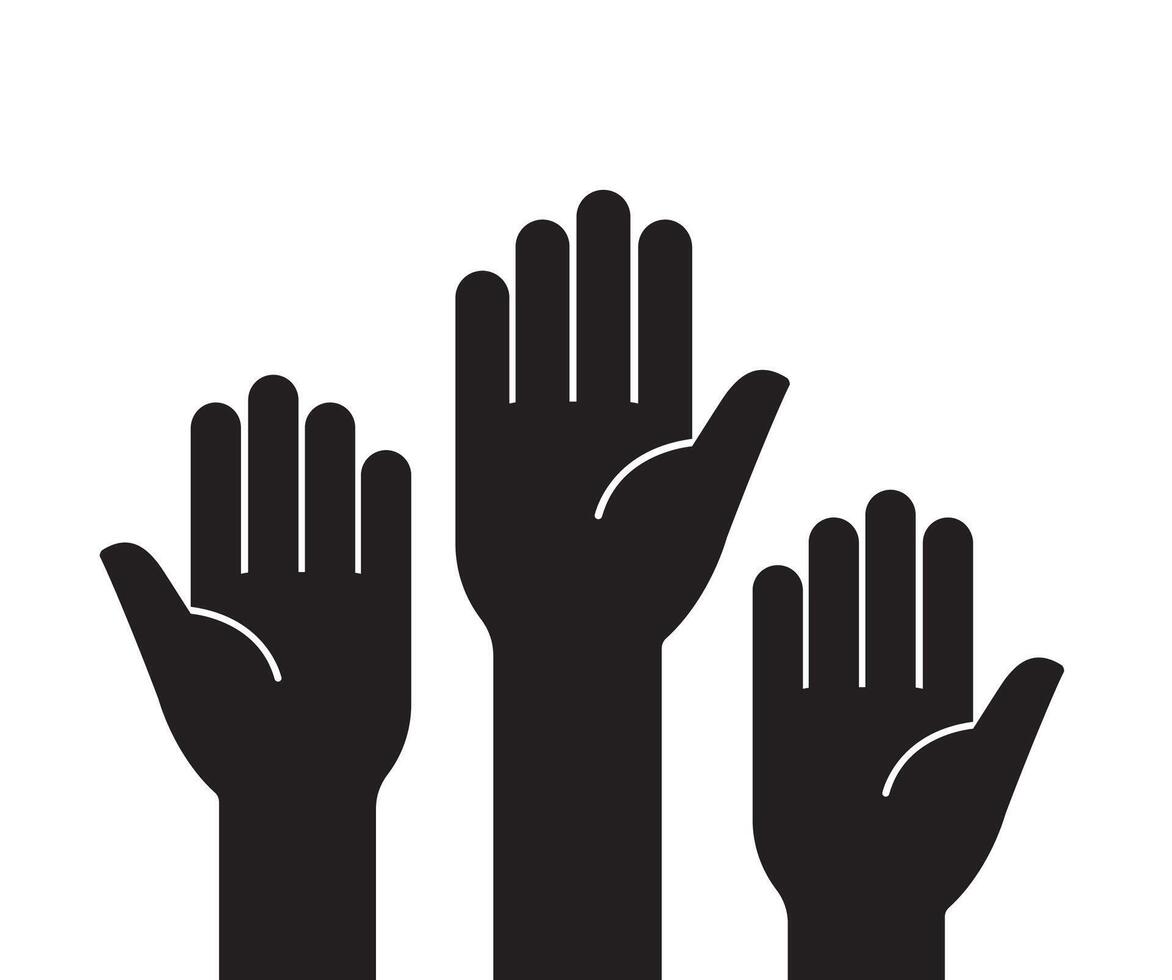 hands up icon vector