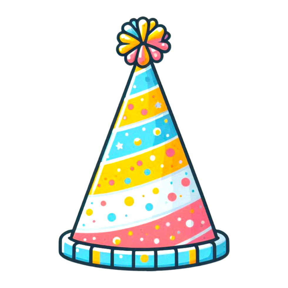 birthday hat cartoon illustration free png