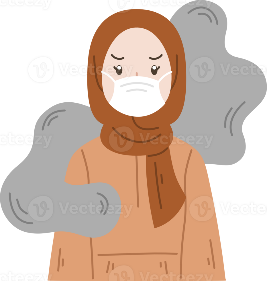 people covering mouth to avoid air pollution png