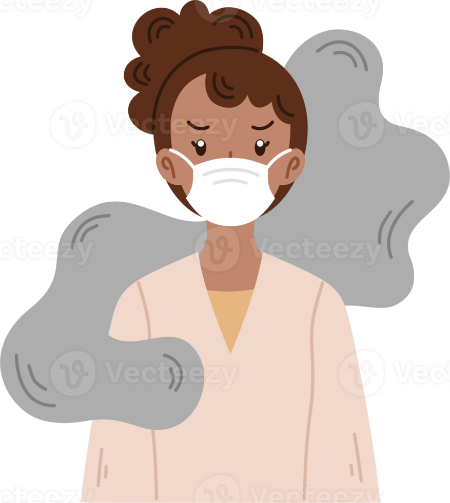 people covering mouth to avoid air pollution png