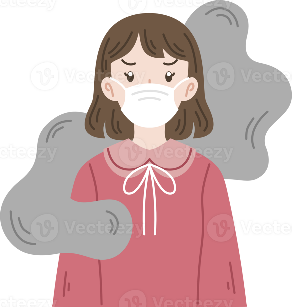 people covering mouth to avoid air pollution png