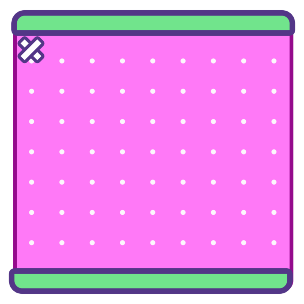 Social media frame 90s memphis style colorful elements. png