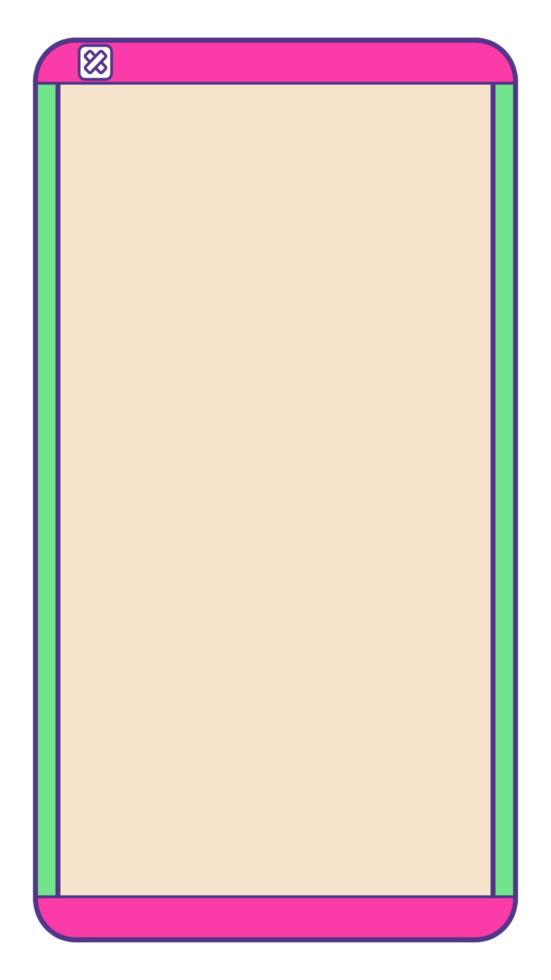 Social media frame 90s memphis style colorful elements. png