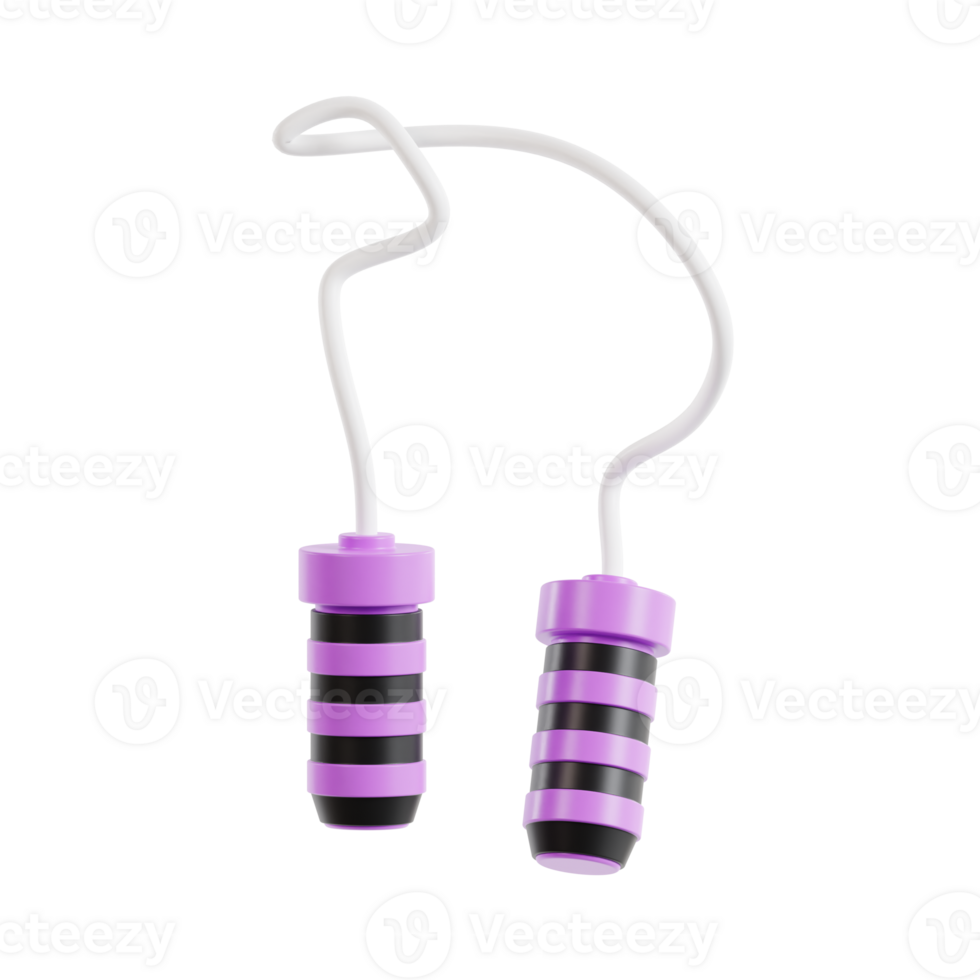 skipping rope 3d icon illustration, transparent background png