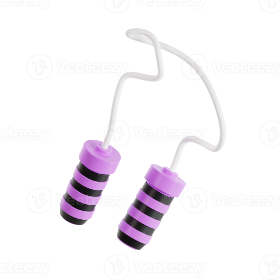 skipping rope 3d icon illustration, transparent background png