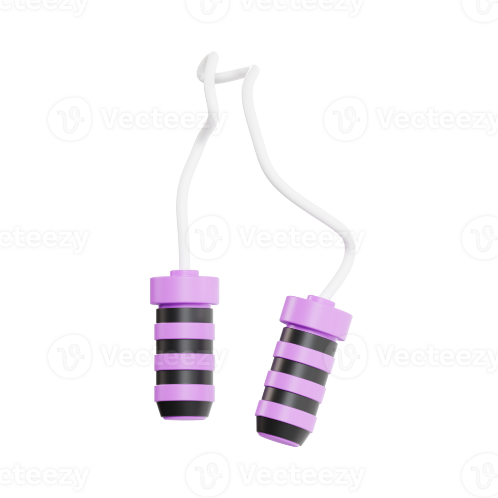 skipping rope 3d icon illustration, transparent background png
