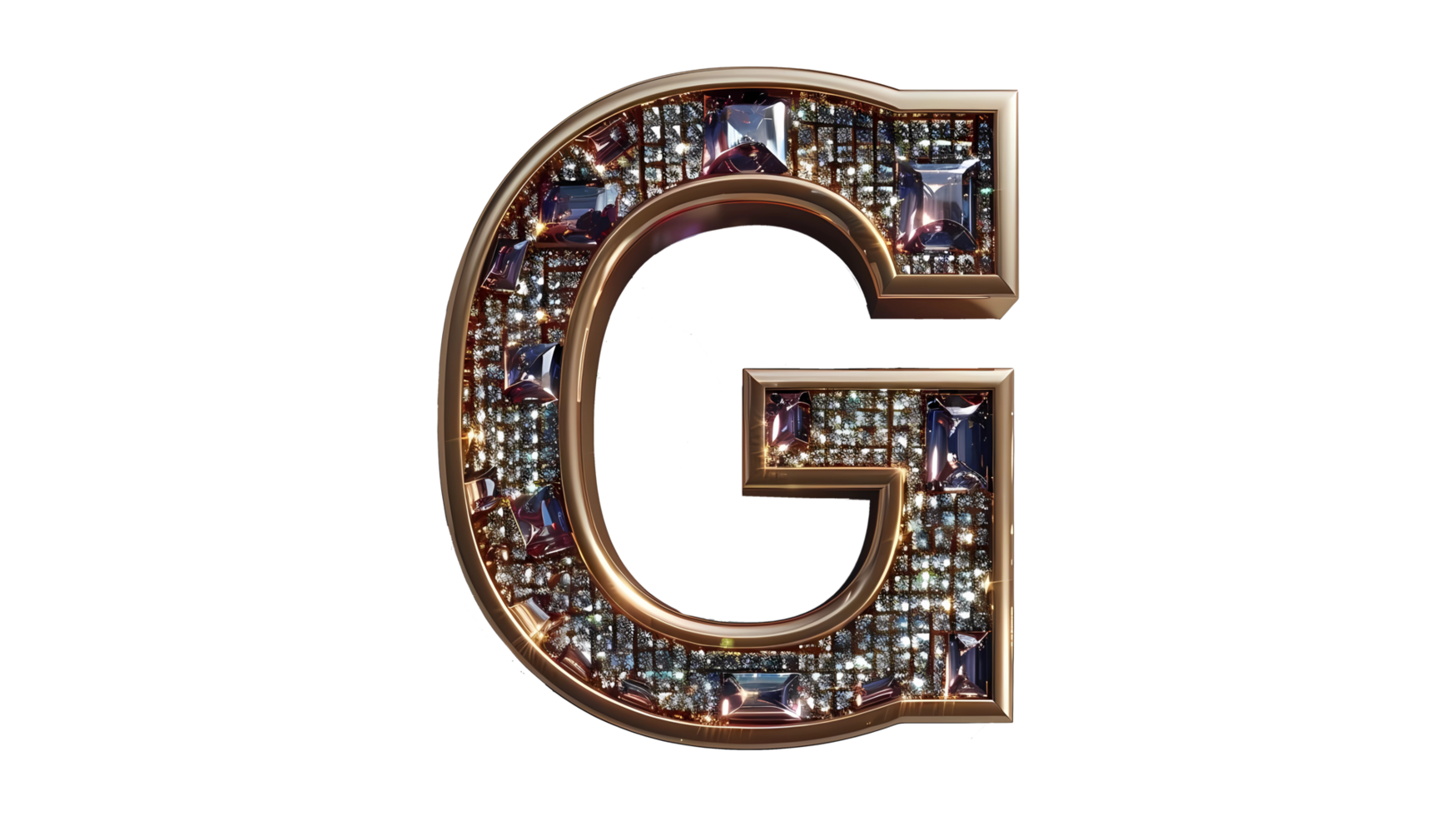 the letter g is made of diamonds png