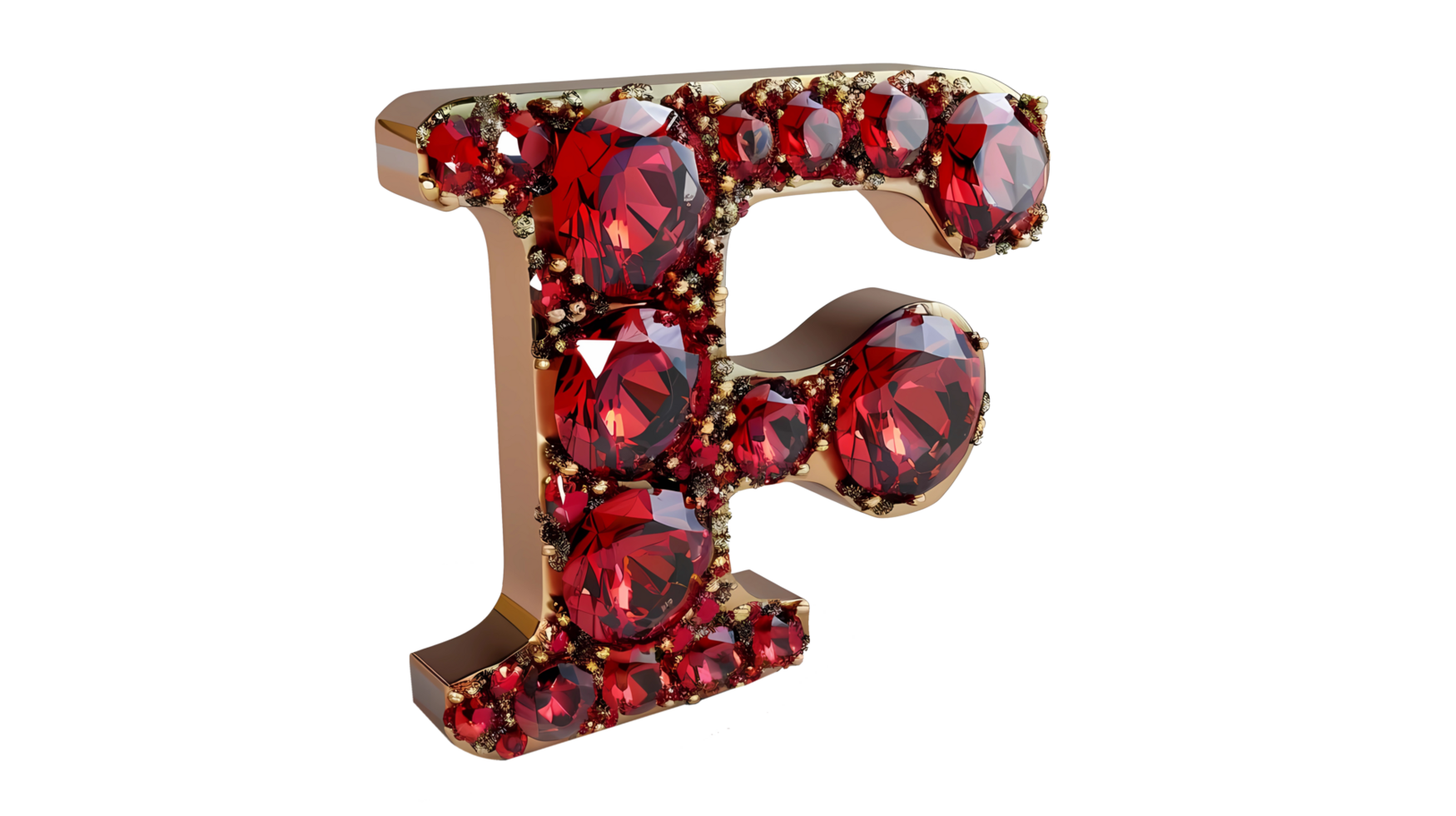 gold glitter letter f on transparent background png