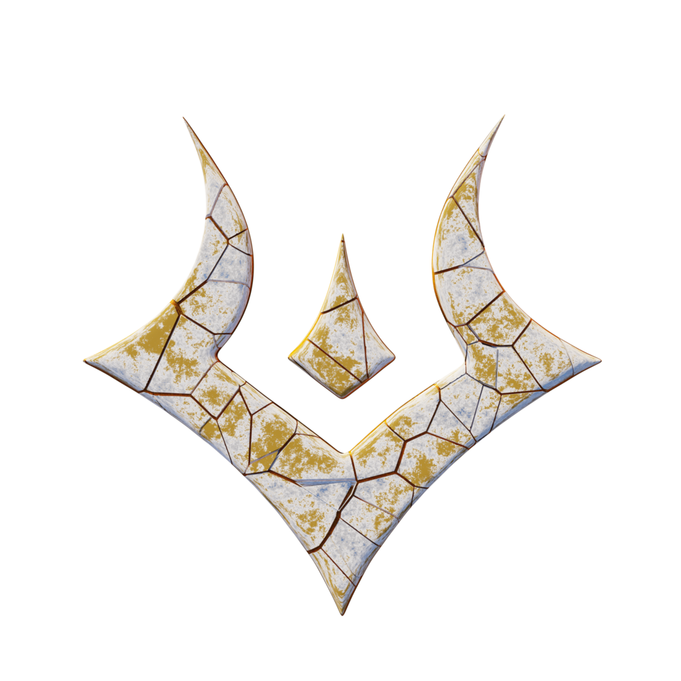 3d Golden Wolf Statue Element png