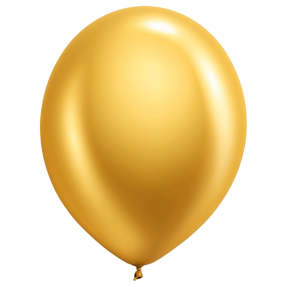 Realistic 3D Golden Balloon png