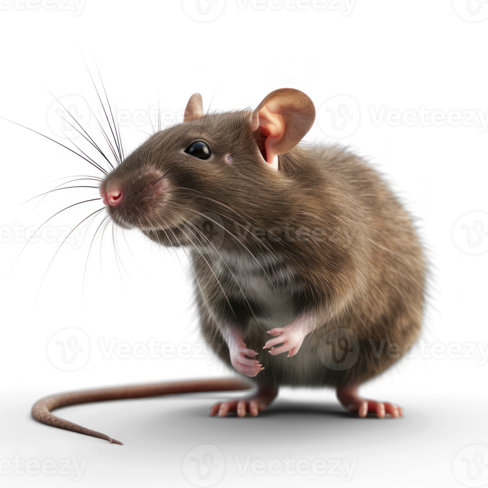 mouse standing on its hind legs, isolated on transparent background png