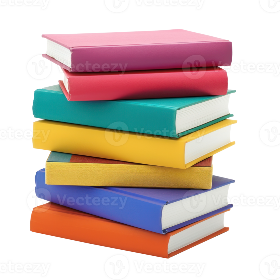 a stack of books on transparent background png