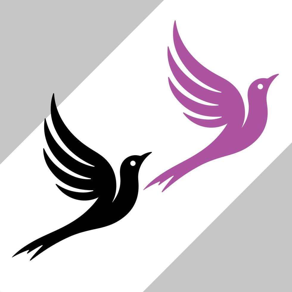 two small birds design vector