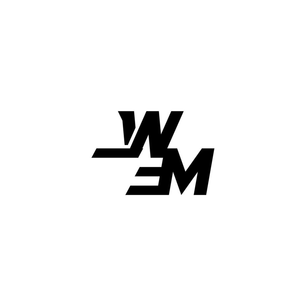 boldand cool concept WM esport monogram initial letter sporty style vector