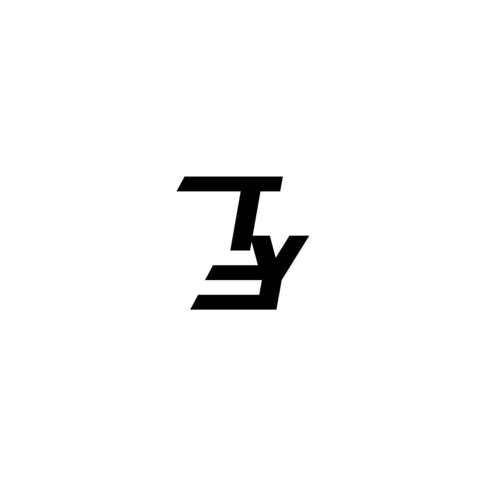 boldand cool concept TY esport monogram initial letter sporty style vector
