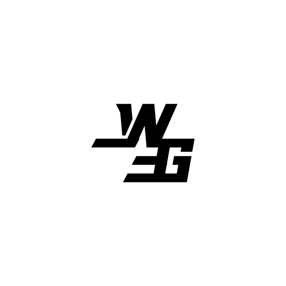 boldand cool concept WG esport monogram initial letter sporty style vector