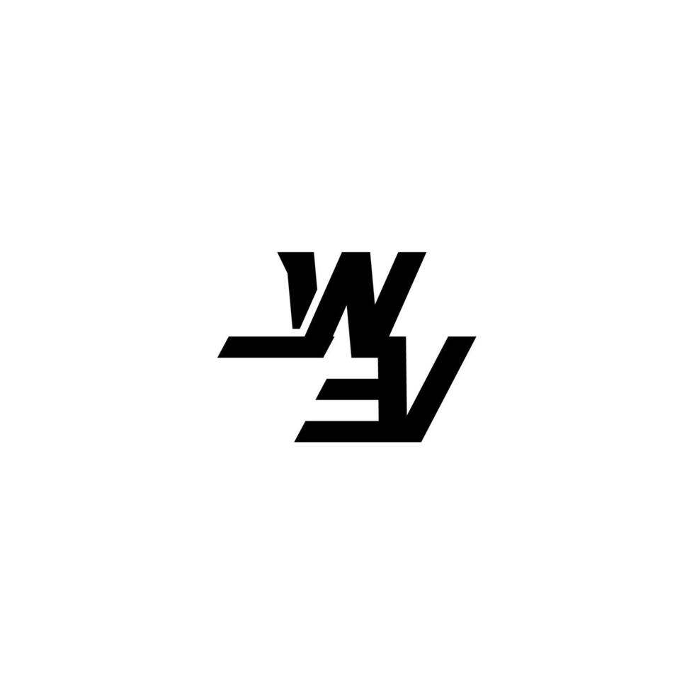 boldand cool concept WV esport monogram initial letter sporty style vector