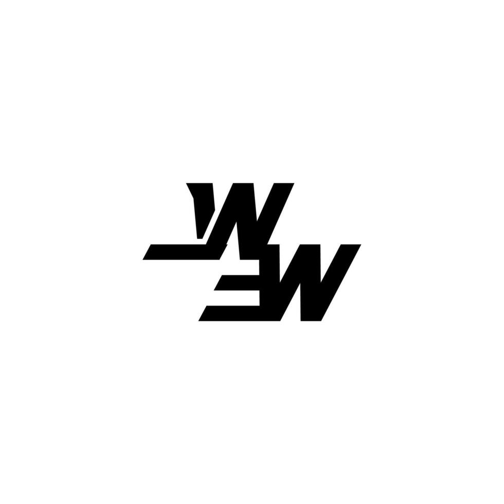boldand cool concept WW esport monogram initial letter sporty style vector